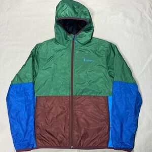 Cotopaxi Teca Calido Jacket Mens Large Blue Green Brown Insulated Reversible